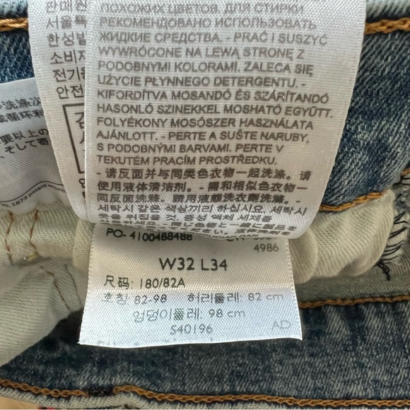 Levi’s 511 32x34 Men’s Flex Slim Fit Classic Blue Denim Jeans - Picture 4 of 5